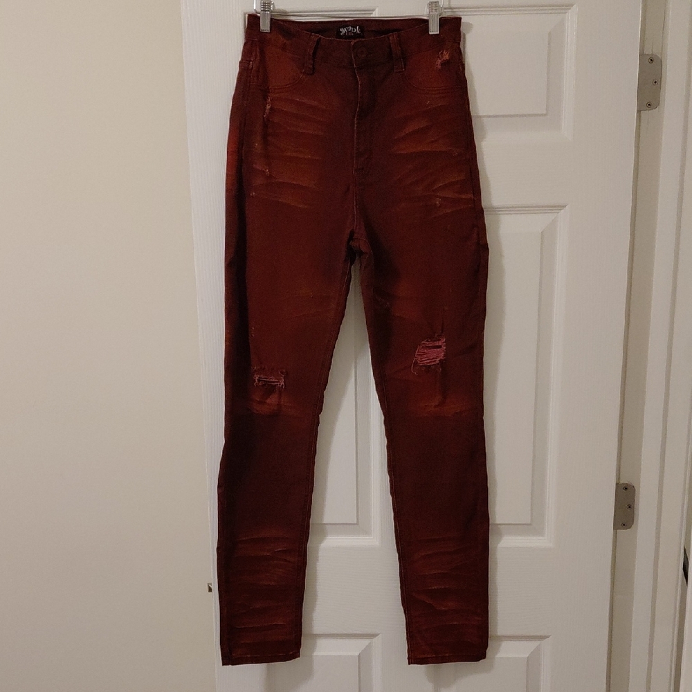 SWANK Dark RED Denim Jeans